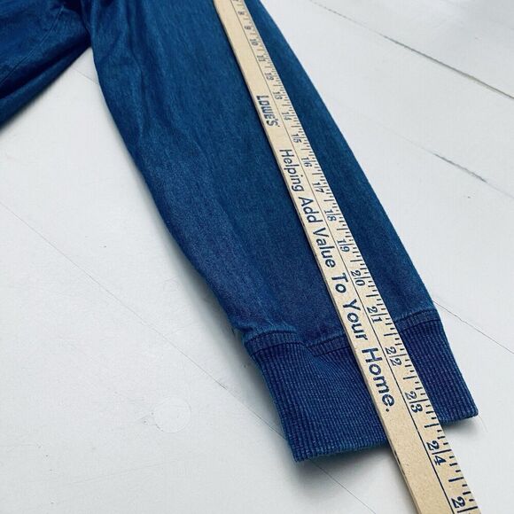 ALFRED DUNNER Blue Lightweight Zip Soft Chambray Jacket Womens Size 18 - Picture 13 of 15